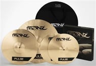 Kit de Pratos Bronz Cymbals Pulse com Bag, Crash 16", Ride 20", Chimbal 14" Bronze B20 by Odery BRZ-PUL-SET3