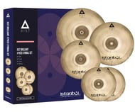 Kit de Pratos Istanbul Agop Xist Brilliant IXBS4 com Crashes 16" e 18", Chimbal 14", Ride 20" e Bag