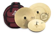 Kit de Pratos Orion Sonora B20 com Crash 16", Chimbal 14", Ride 20" e Bag Incluso (100% Made in Brazil)
