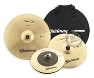 Kit de Pratos Waldman Signature Cleverson Silva em B20 com Ride 20", Crash 16", Hihat 15" e Bag