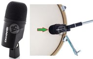 Microfone de Bumbo SoundVoice MB-01 dinâmico unidirecional com bag, excelente captação e definição