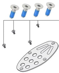 Parafuso Pearl  SC-363L/4 Kit com 4 parafusos inox para fixar a base do pedal Eliminator