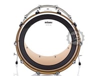 Pele Williams Muffle W2FF Double Clear 18" com anel abafador de espuma estilo Evans Emad2 W2FF5-7MIL-18