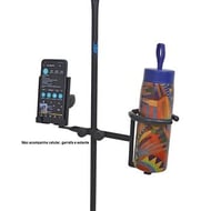 Suporte para Celular e Squeeze ASK C16S para fixar smartphones e garrafas em pedestais (PRA00146)