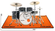 Tapete de Bateria Liverpool Drum Rug Laranja Grande medidas 2m X 1,60m bateria acústica ou eletrônica (5647)