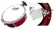 Tamborim com Esteira Torelli TTE411VM Vermelho para fixar em holders tipo Caixa e Tom de Efeito