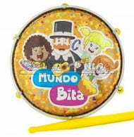 Tamborim Luen Mundo Bita 6" em ABS com Baqueta Musicalização Infantil (60047MB/AM)
