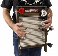 Washboard Torelli TWB38 WashBrothers Inox Médio Percussão Tábua de Lavar com Sino e Buzina
