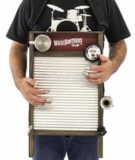 Washboard Torelli TWB39 WashBrothers Aluzinco Grande Percussão Tábua de Lavar com Sino e Buzina