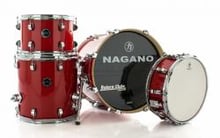 Bateria Nagano World Be Bop Dark Wine (Shell Pack) Bumbo 18", Tom 12", Surdo 14" e Caixa 14x5,5"