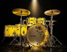 Bateria Pearl Crystal Beat Tangerine Glass Bumbo 24", Tons 10", 12" e Surdos 16" e 18" (Shell Pack)