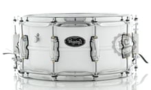 Caixa Pinguim Glacial Limited 14x6.5" PCM73 em Alumínio branco com buchas em Brass e aros PowerHoop