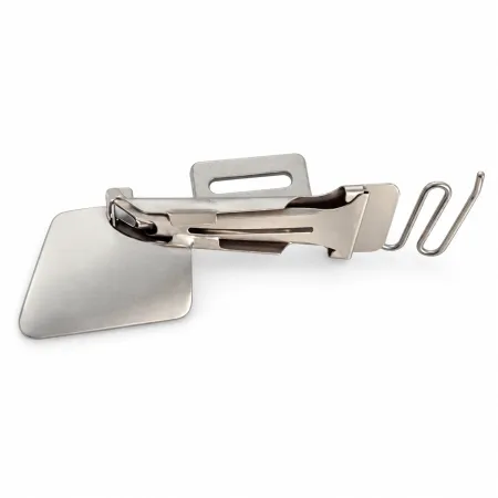 Aparelho para Viés com 2 Dobras para Máquina Reta - Aço Inox Jateado
