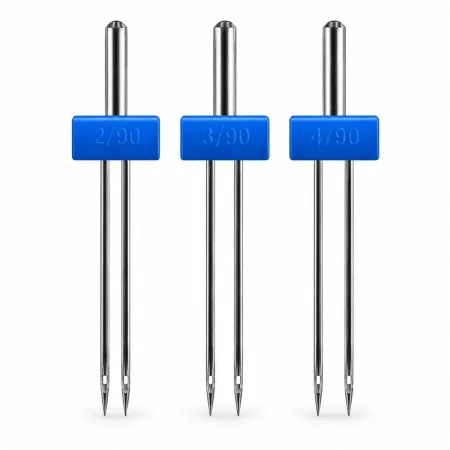 Kit com 3 Agulhas Duplas para Máquina Doméstica