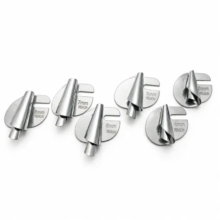 Kit com 6 Guias para Bainha com Medidas de 3mm a 8mm para Máquina Reta Industrial