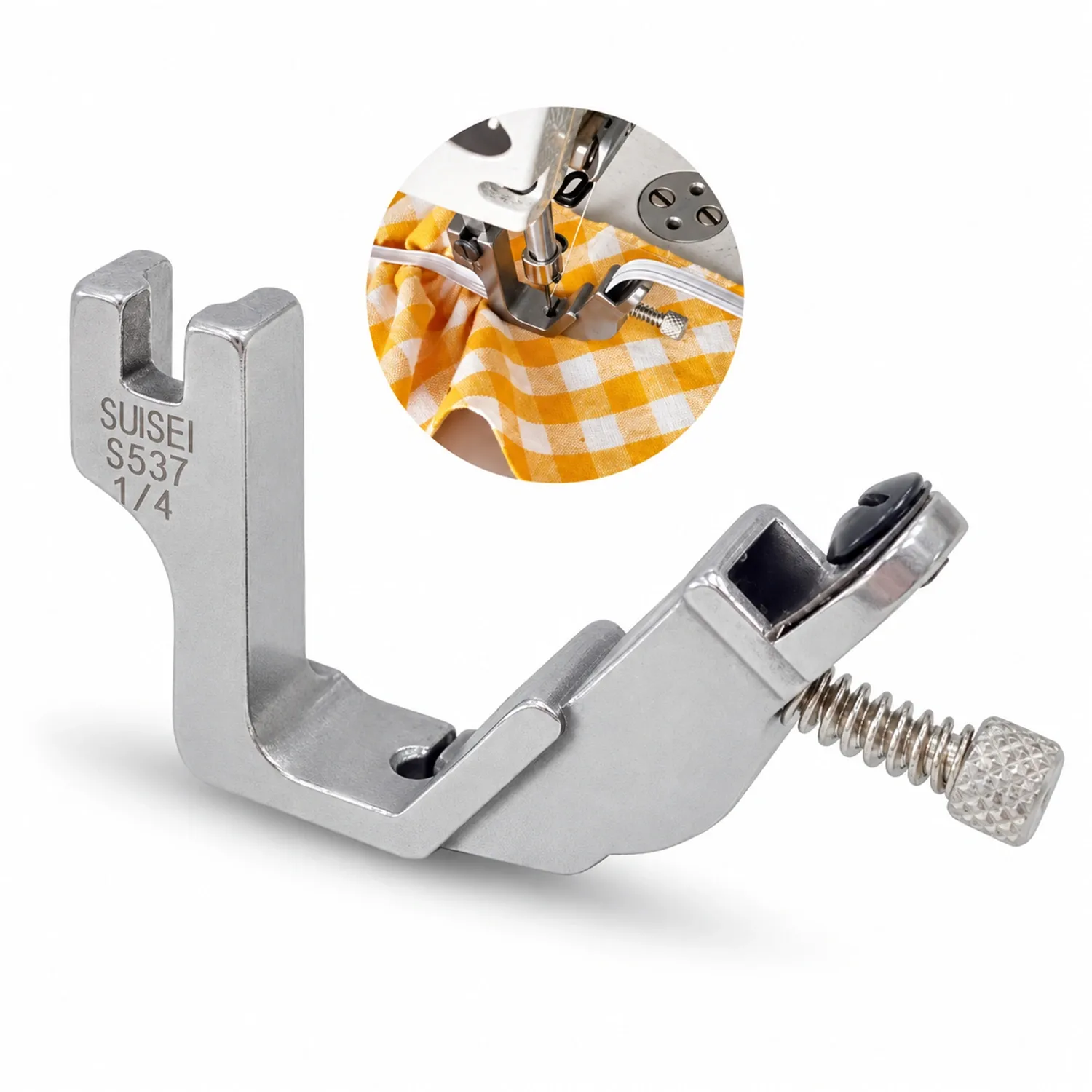 Calcador de Elástico com Tensor para Máquina Reta Industrial