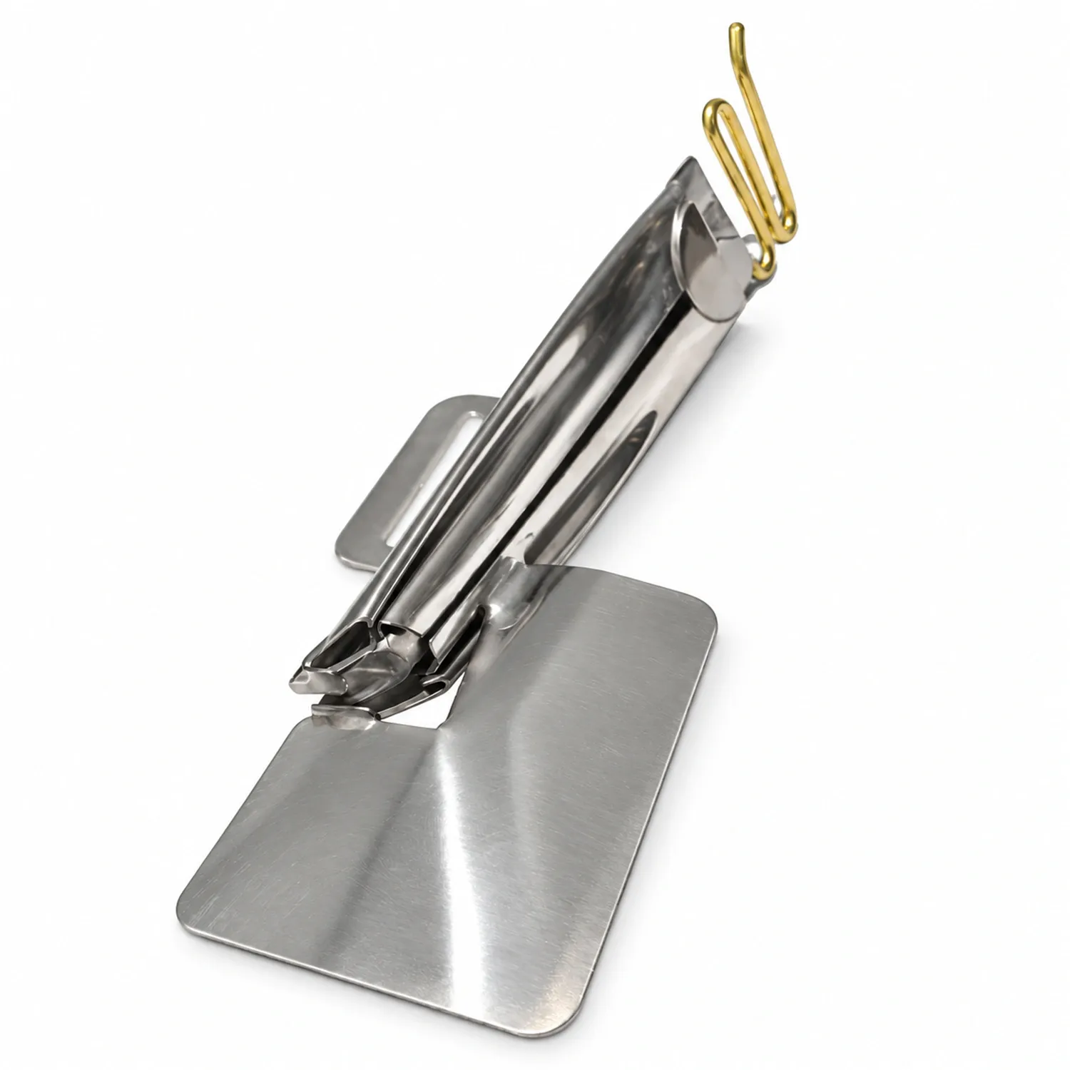 Aparelho para Viés com 2 Dobras para Máquina Reta - Aço Inox Polido