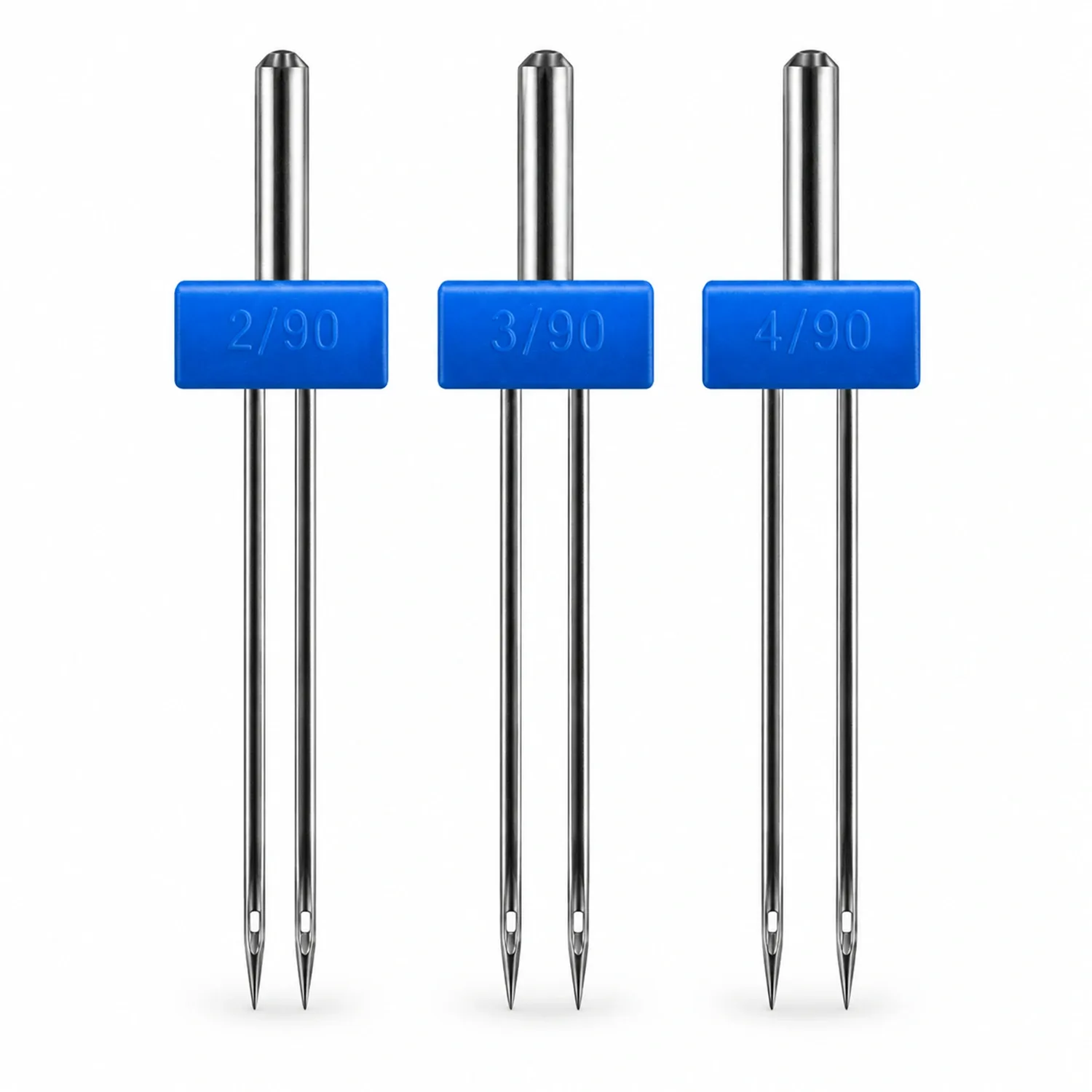 Kit com 3 Agulhas Duplas para Máquina Doméstica