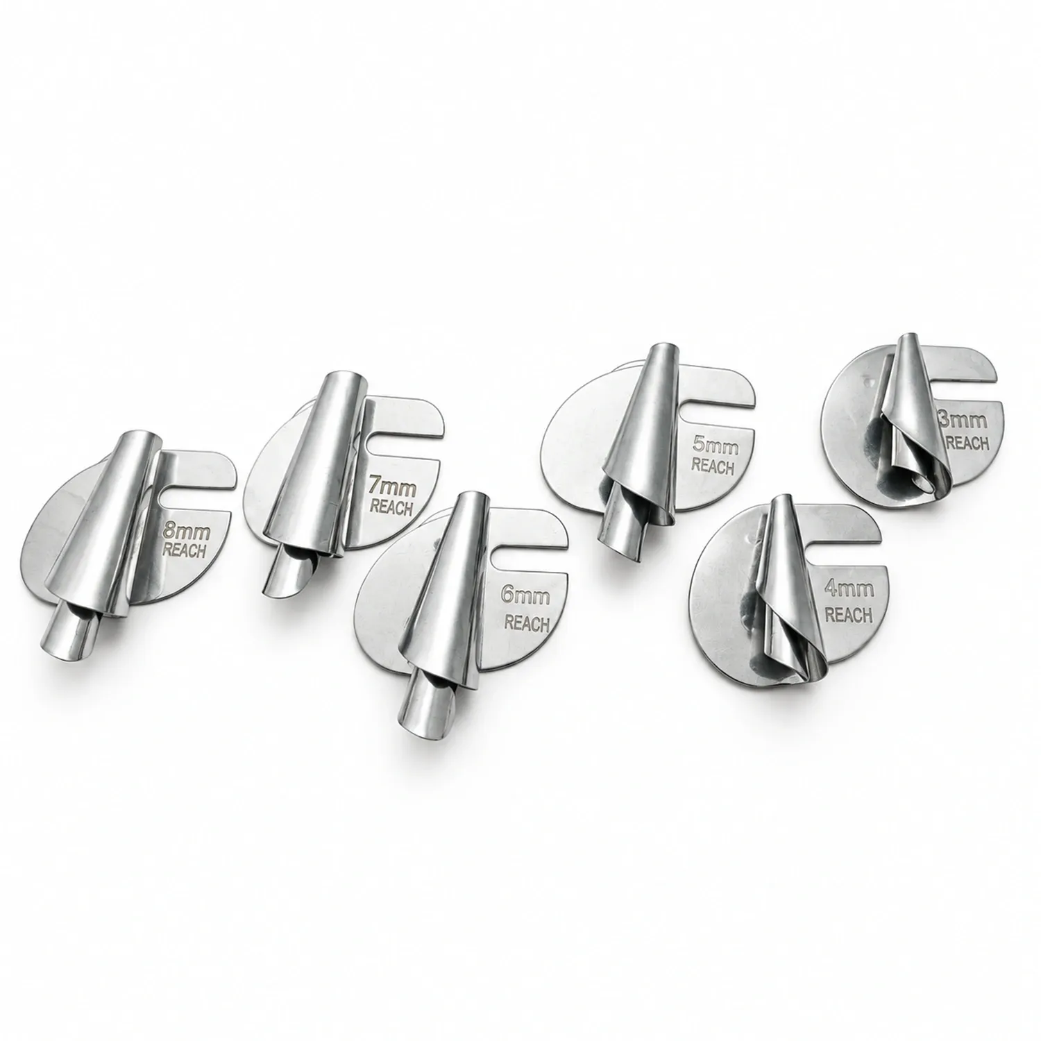 Kit com 6 Guias para Bainha com Medidas de 3mm a 8mm para Máquina Reta Industrial