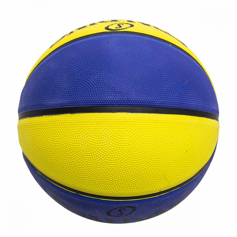 Mini Bola de Basquete Spalding Lay Up Tam 3 Azul e Amarela