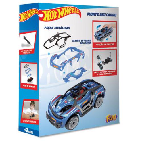 Carro Hot Wheels Com Chave Lançador Verde - Fun Divirta-se