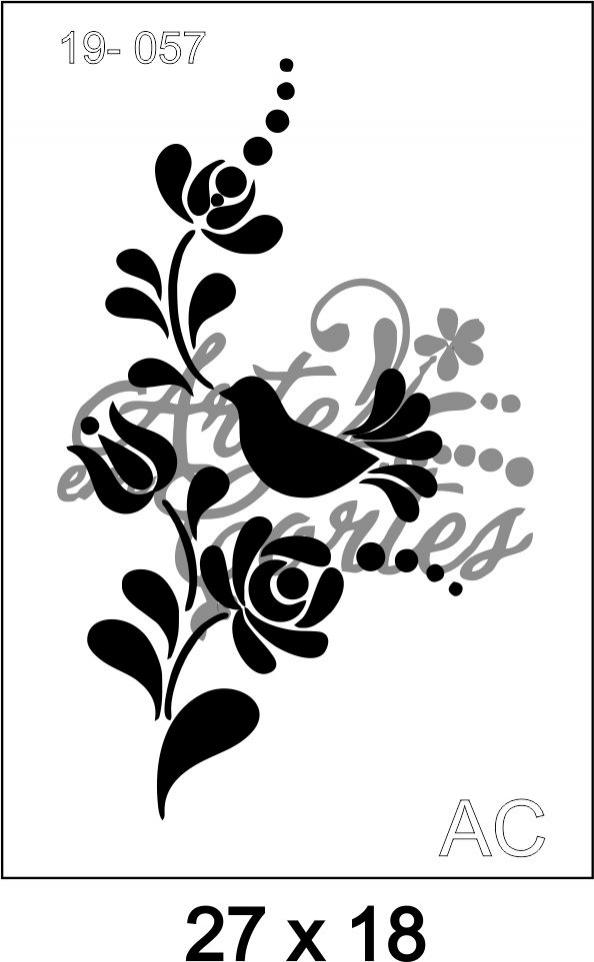Stencil flores 19Fl057