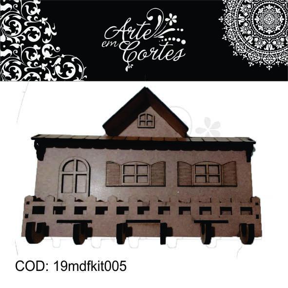 Kit em MDF. Casinha porta chaves 19mdfkit005