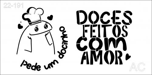 Estêncil Diananicy Nº 79 - Stencil Flork Meme - Apaixonado Amor