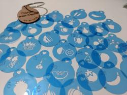Stencils em miniatura LEGUME E FRUTINHAS  COD 17min002