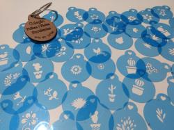 Stencils em miniatura FOLHAS, FLORES E SUCULENTAS COD 17min006