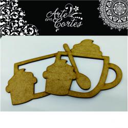 Aplique  SHAKER BOX Cup cake-22- 004