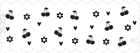 Stencil Barrado duplo cerejas e florzinhas 26-274