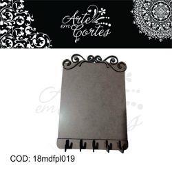 Placa em MDF 3mm RETANGULAR PORTA CHAVES 18mdfpl019