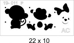 Stencil  infantil MACAQUINHO19inf011
