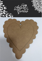 Placa em MDF 3mm CORAÛ‚O 18mdfpl034