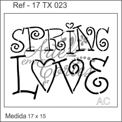 Stencil Texto LOVE Cod - -17tx023