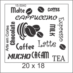Stencil coffe COD: 15c040