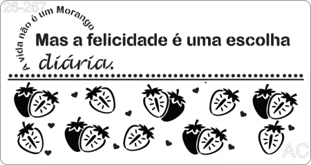 Stencil  A vida não é um morango - fruta   26-267