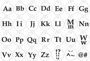 Stencil  ALFABETO de A a Z - 24-229