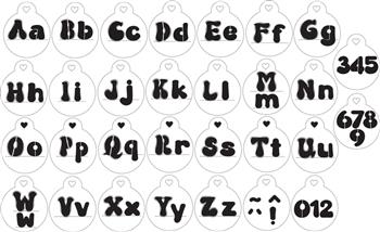 Stencil  ALFABETO de A a Z  25-232
