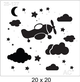 Stencil Aviãozinho 25-127