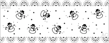 Stencil Barrado duplo, boneco de neve - Natal    26-206