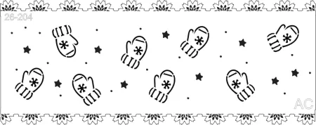Stencil Barrado duplo luvinhas de Natal  !  26-204