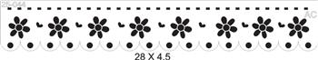 Stencil Barrado florzinhas  25-044
