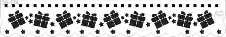 Stencil Barrado Natal Presentinhos  25-174