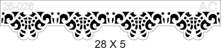 Stencil  Barrado rendado, renda  26-026