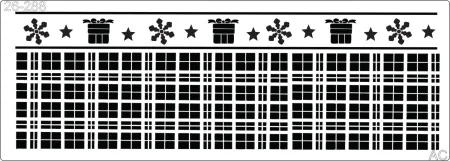 Stencil  Barrinha Natal xadrez    26-288