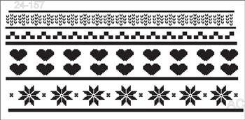 Stencil barrinhas Natal  24-157