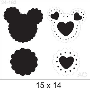 Stencil  Biscoitinhos recheado Minnie/Michey 24-183