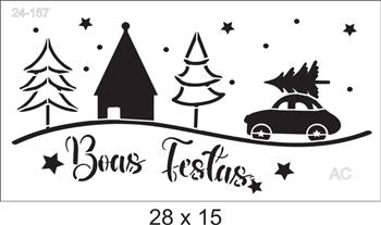 Stencil   Boas Festas 24-167